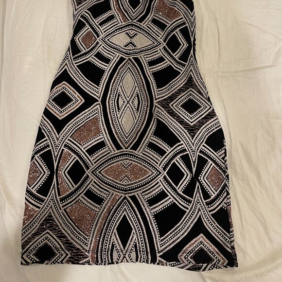 Speechless Juniors Bodycon Geometric Glitter Sleeveless Dress Size 3 - Picture 3 of 6